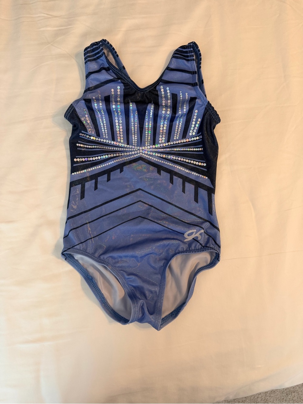 GK Blue Sequin Girls Gymnastics Leotard